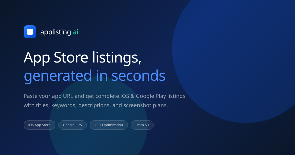 applisting.ai — App Store Listing Generator